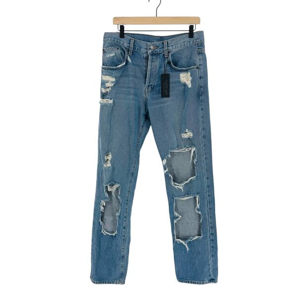 Carmar Denim - Carmar NWT Distressed Boyfriend Straight Leg Jeans Cotton Denim Size 29